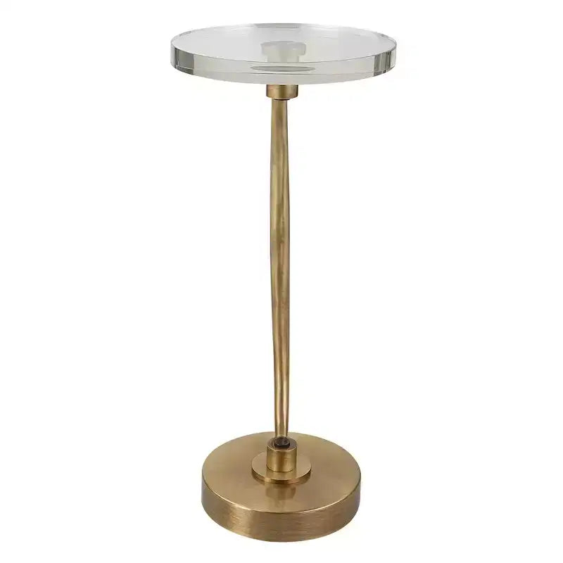 Uttermost Waveney 11 1/2W Antique Brass Round Drink Table