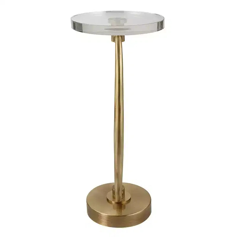 Uttermost Waveney 11 1/2W Antique Brass Round Drink Table
