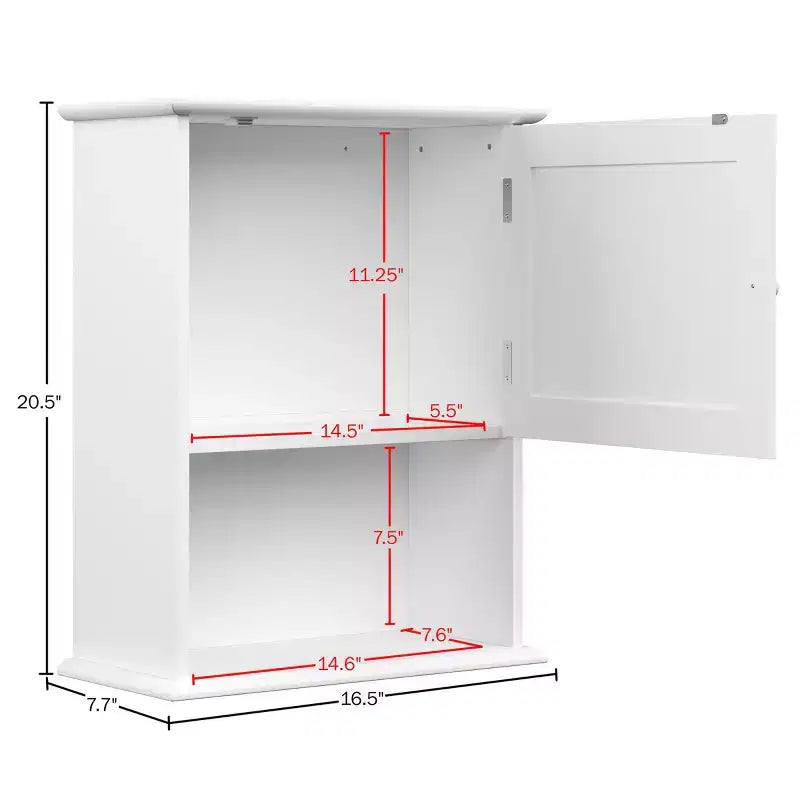 Lavish Home Bathroom Organizer - Medicine Cabinet or Over-the-Toilet Storage