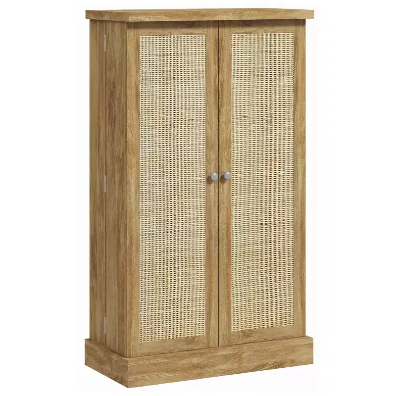 HOMCOM 41 Kitchen Pantry Storage Cabinet, Freestanding Kitchen Cabinet with Double Doors, 5-Tier Shelf, 12 Spice Racks and Adjustable Shelves