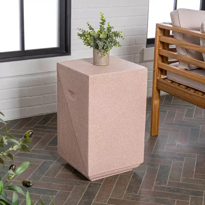 JONATHAN Y Adrian 20.75 Contemporary Minimalist Square Indoor/Outdoor Accent Table