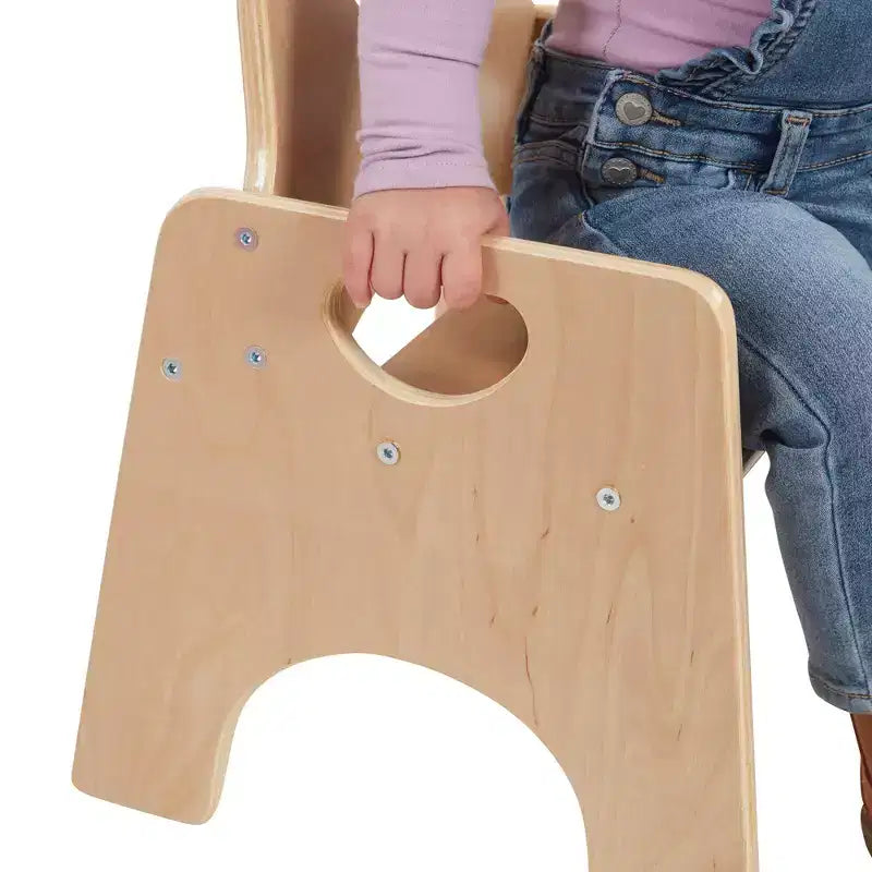 Chaise empilable en bois pour enfant de 6 po