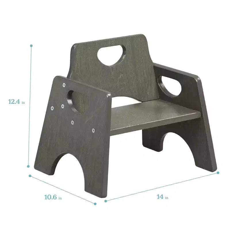 Chaise empilable en bois pour enfant de 6 po
