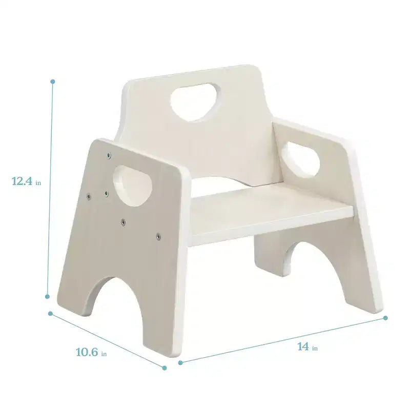 Chaise empilable en bois pour enfant de 6 po