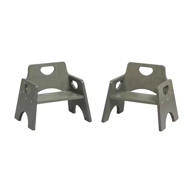 Stackable Wooden Toddler Chair 6in 2-Pack