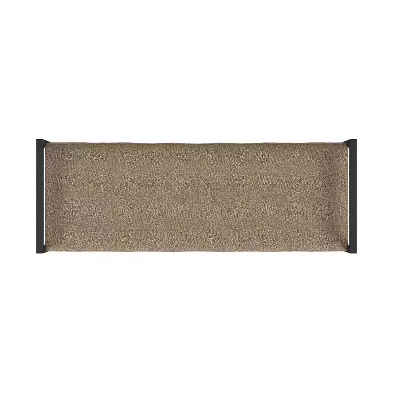 Banc moderne en fausse peau de mouton et métal