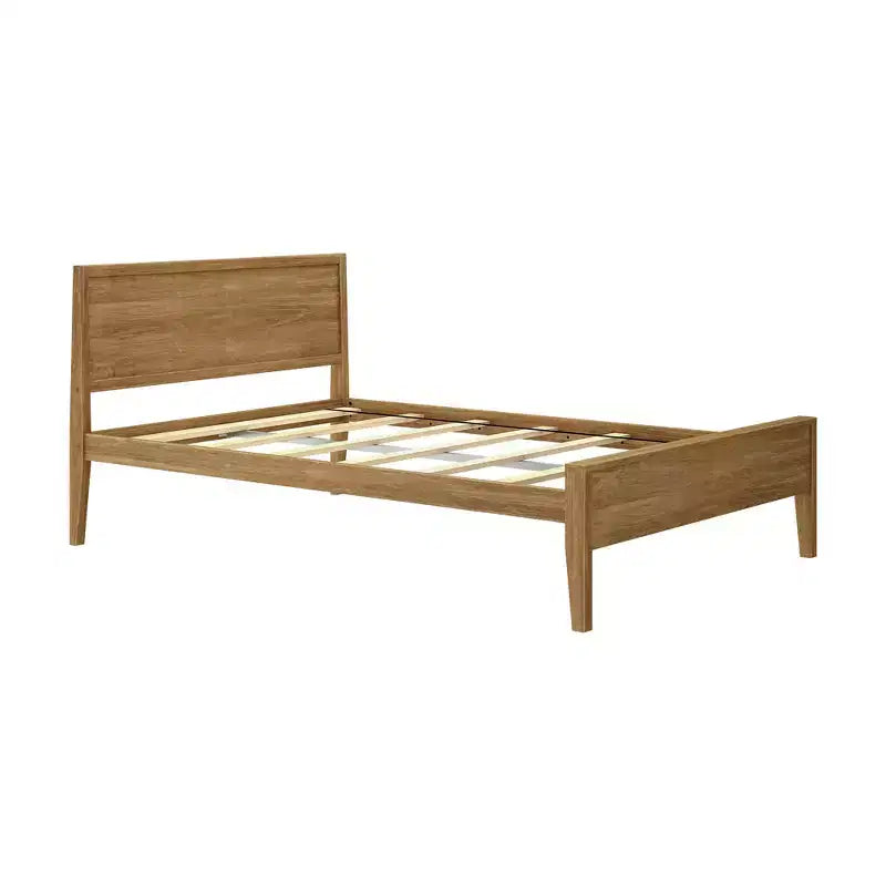 Max & Lily Full Size Bed Frame with Headboard, Solid Wood Platform Bed for Kids