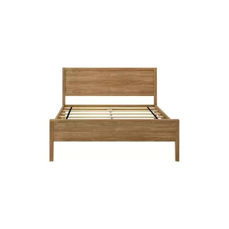 Max & Lily Full Size Bed Frame with Headboard, Solid Wood Platform Bed for Kids