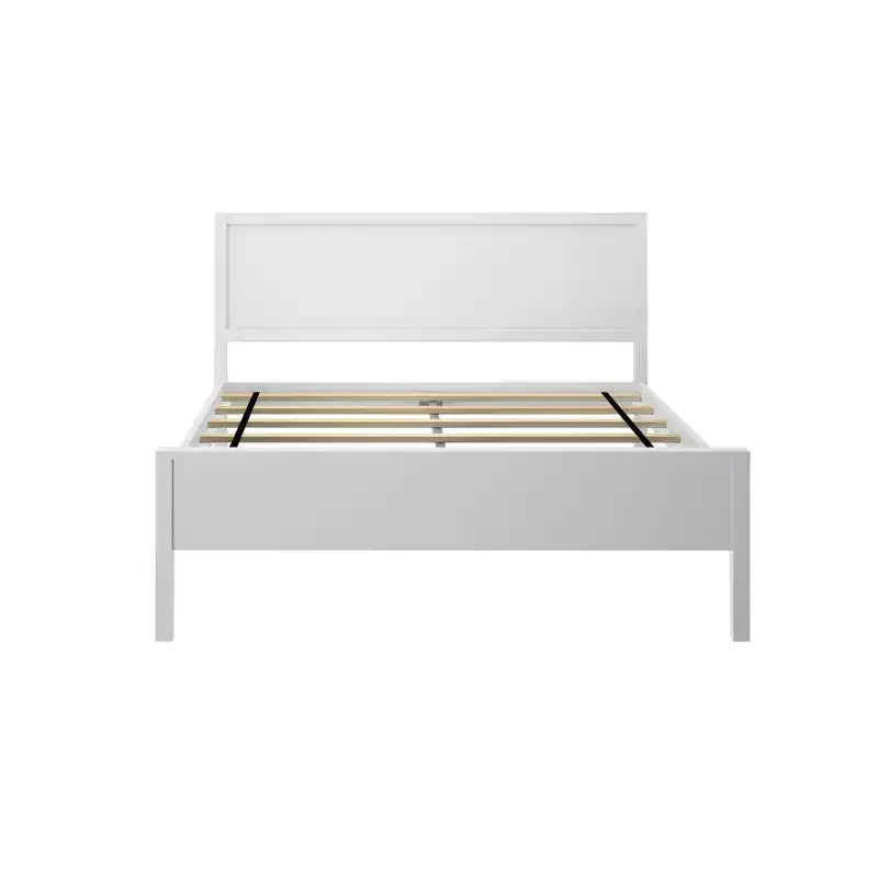 Max & Lily Full Size Bed Frame with Headboard, Solid Wood Platform Bed for Kids
