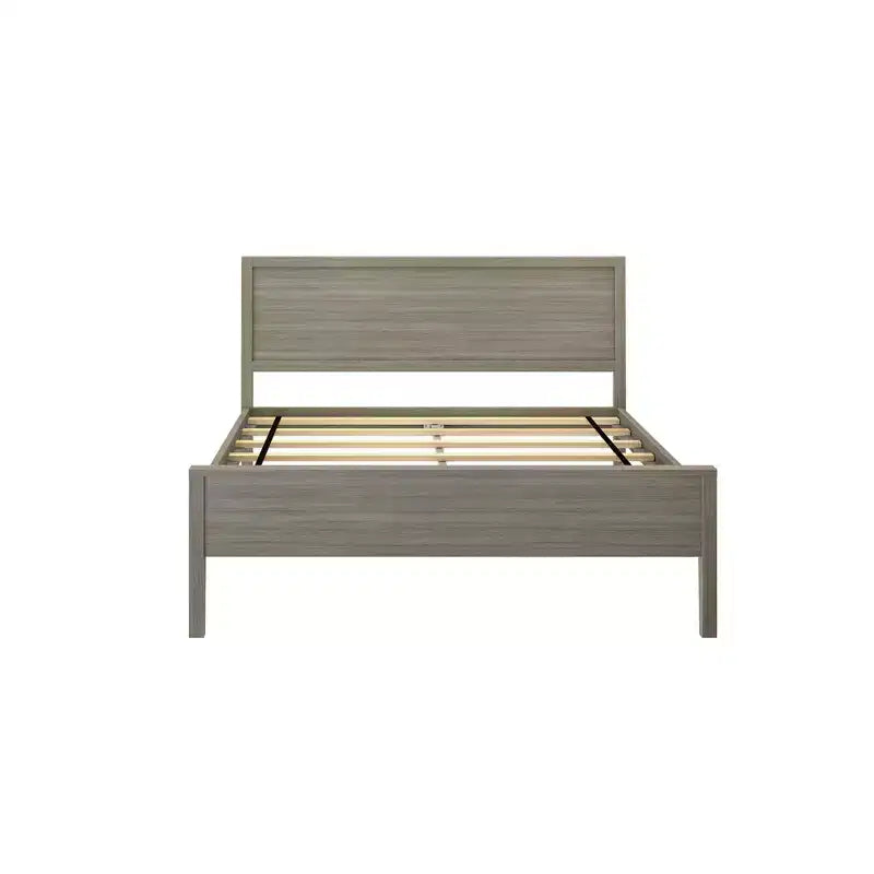 Max & Lily Full Size Bed Frame with Headboard, Solid Wood Platform Bed for Kids