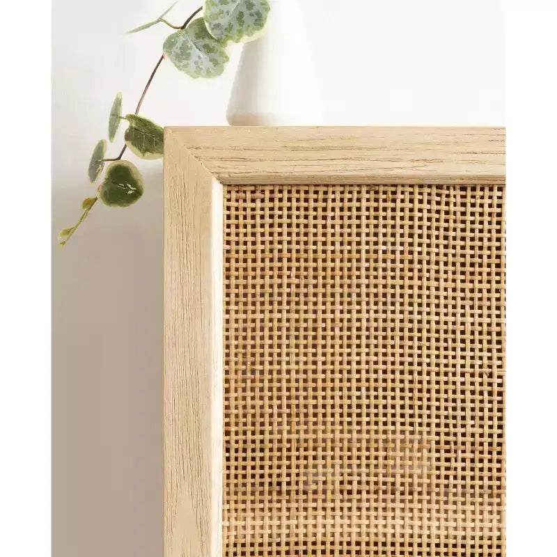 Kate & Laurel All Things Decor Ori Rattan Wall Cabinet Natural