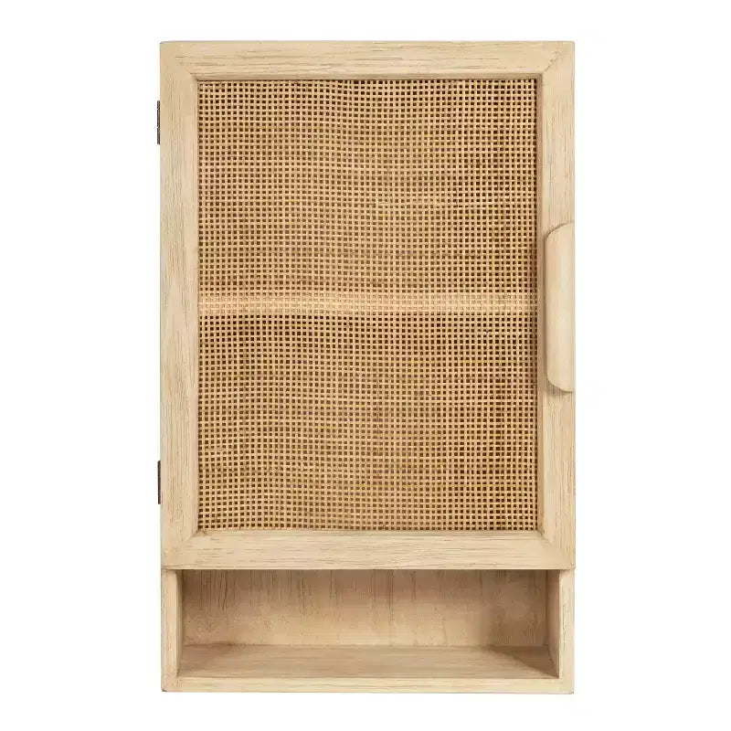 Kate & Laurel All Things Decor Ori Rattan Wall Cabinet Natural