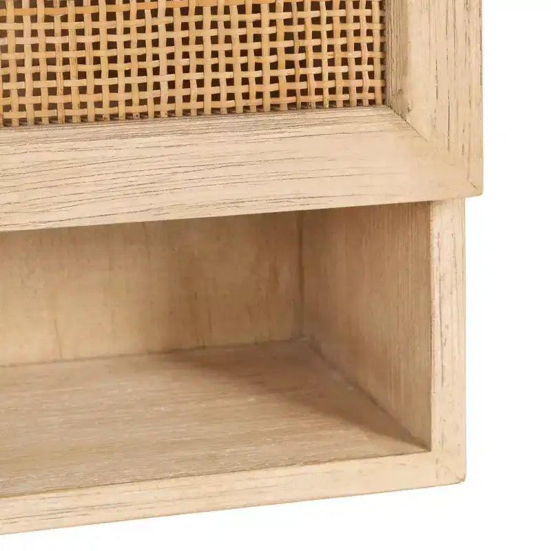 Kate & Laurel All Things Decor Ori Rattan Wall Cabinet Natural