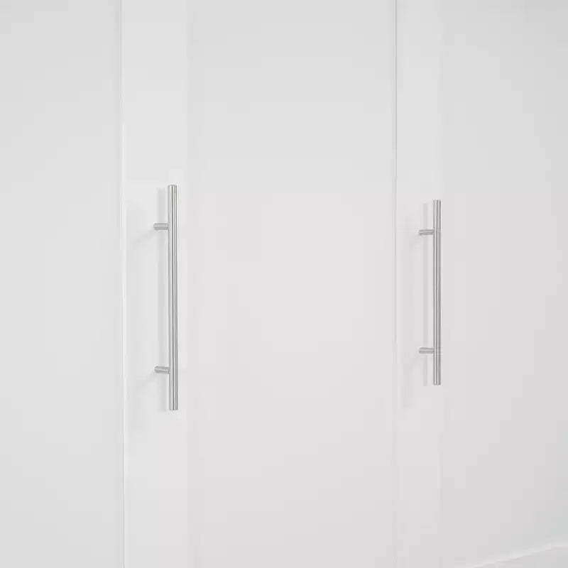 Full/Queen Size Murphy Bed/Wall Bed with Shelves and LED Lights 4A - ModernLuxe