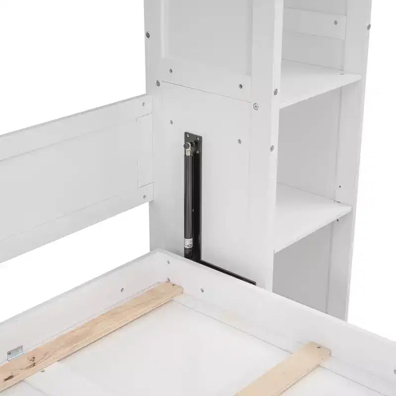 Full/Queen Size Murphy Bed/Wall Bed with Shelves and LED Lights 4A - ModernLuxe
