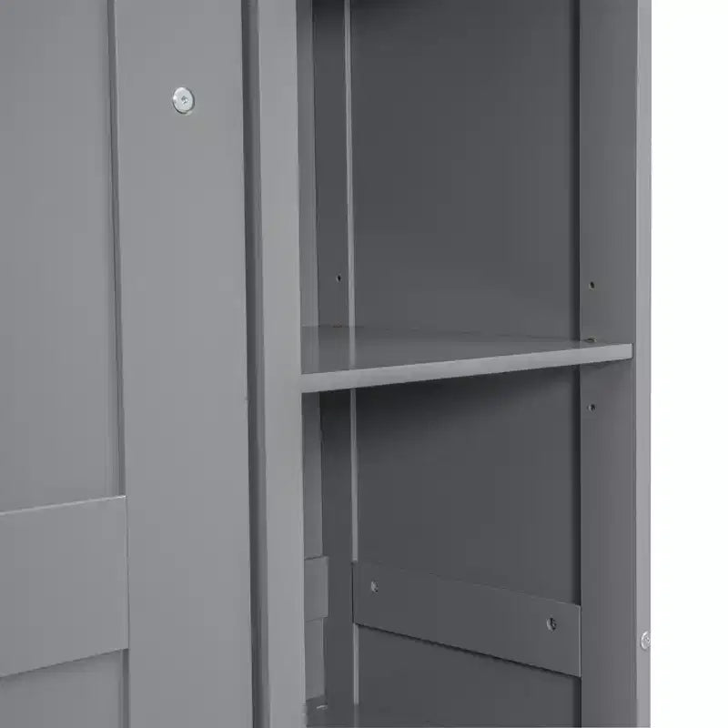 Full/Queen Size Murphy Bed/Wall Bed with Shelves and LED Lights 4A - ModernLuxe