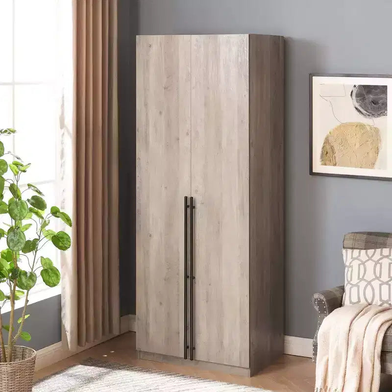 Manhattan Comfort Lee 2 Door and 2 Drawer Wardrobe Closet