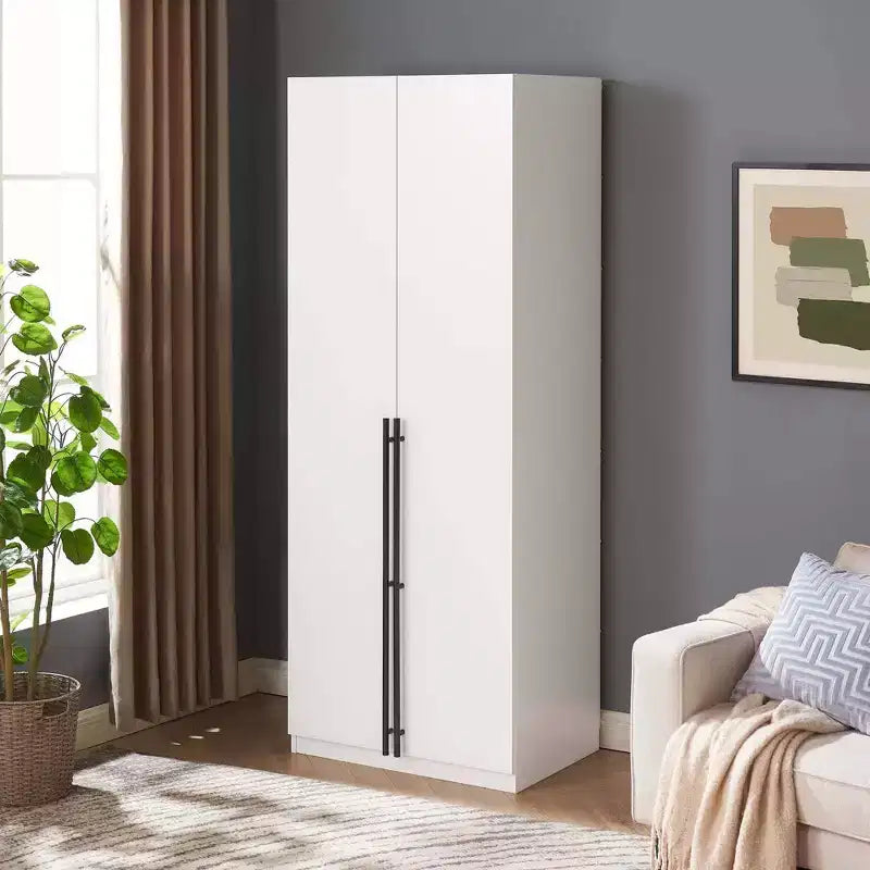 Manhattan Comfort Lee 2 Door and 2 Drawer Wardrobe Closet