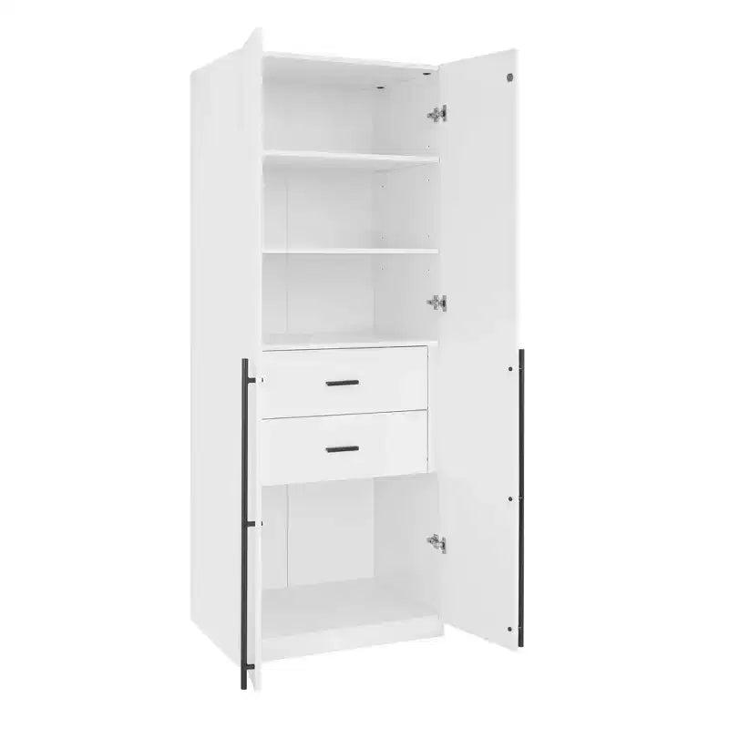 Manhattan Comfort Lee 2 Door and 2 Drawer Wardrobe Closet