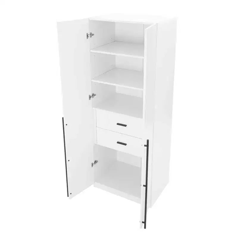 Manhattan Comfort Lee 2 Door and 2 Drawer Wardrobe Closet