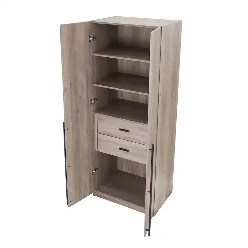 Manhattan Comfort Lee 2 Door and 2 Drawer Wardrobe Closet