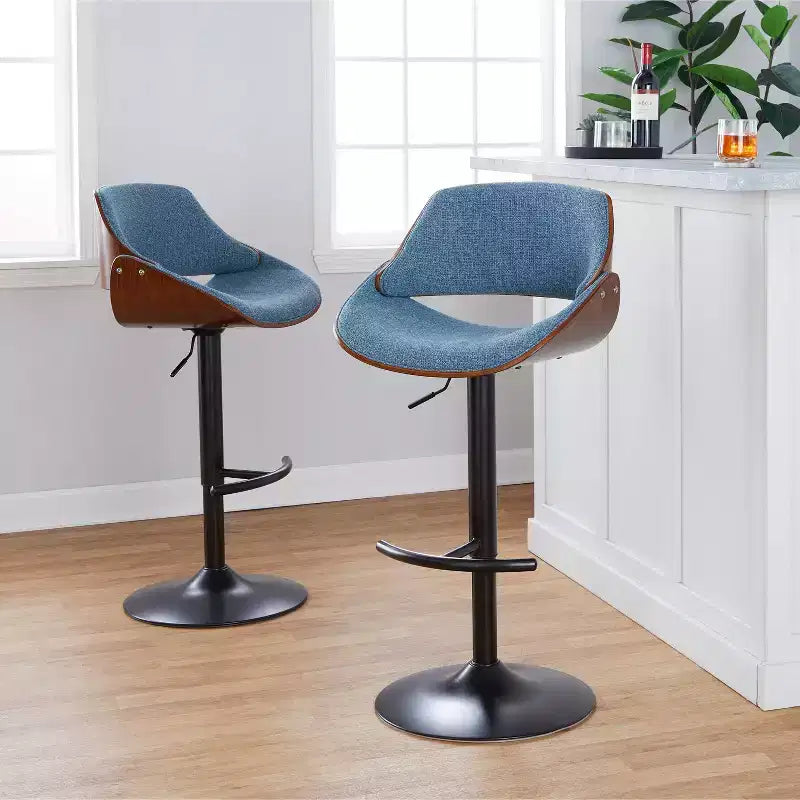 Set of 2 Fabrizzi Adjustable Barstools - LumiSource