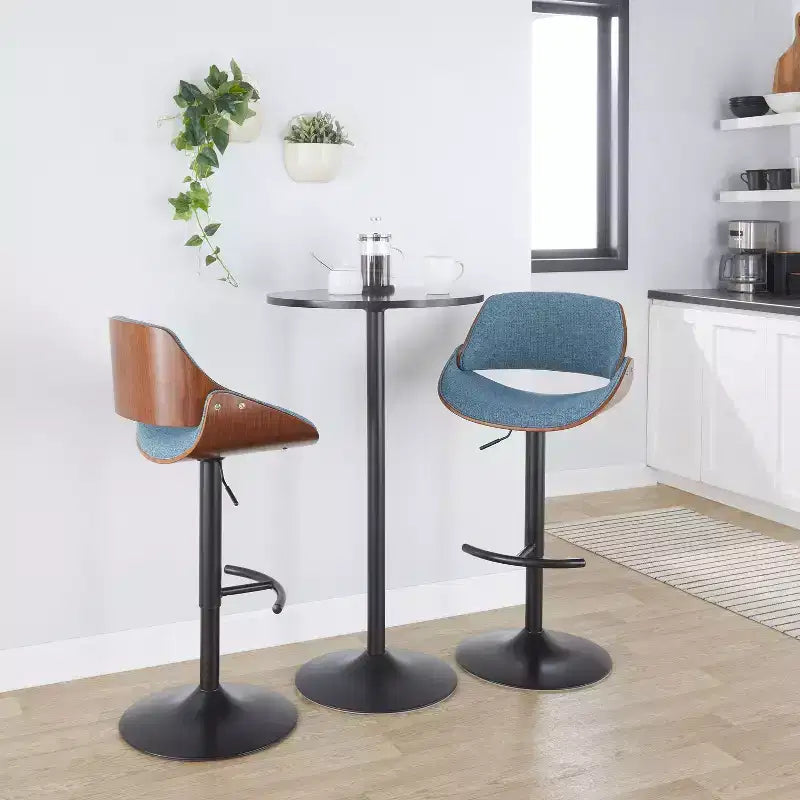 Set of 2 Fabrizzi Adjustable Barstools - LumiSource