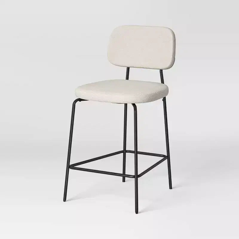 24 Upholstered with Metal Base Counter Height Barstool with Footrest - Room Essentials