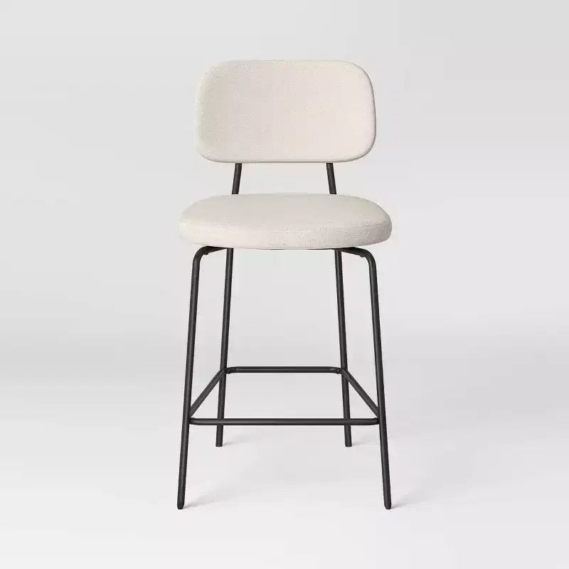 24 Upholstered with Metal Base Counter Height Barstool with Footrest - Room Essentials